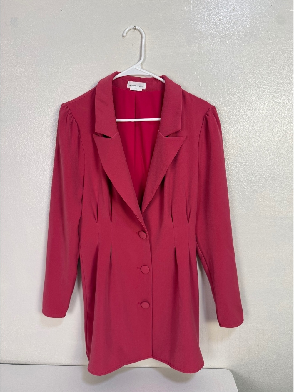Lovers + Friends Red Long Sleeve Blazer Jacket Size S